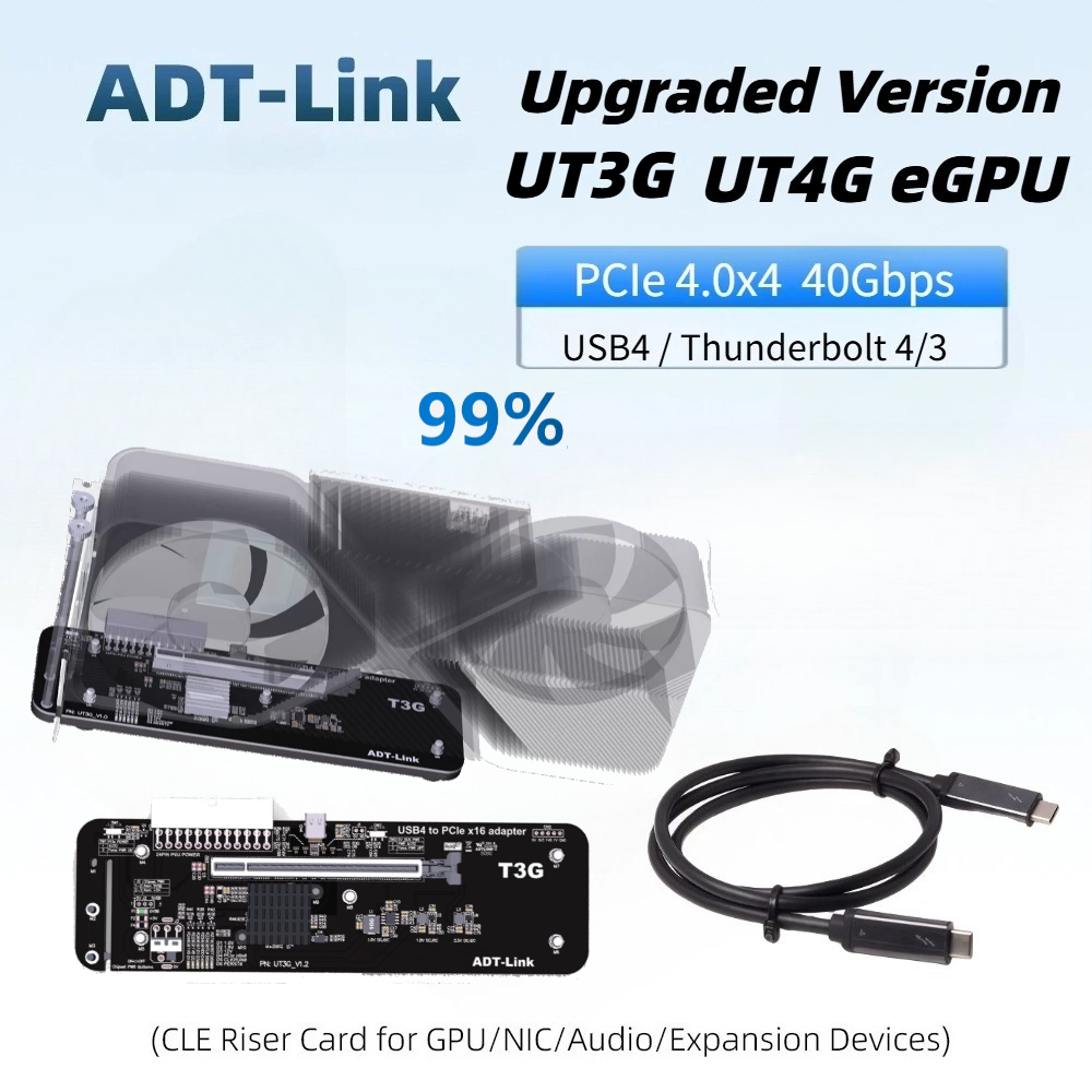 Gpu External Dock Egpu Thunderbolt 4 - 업그레이드된 UT4G UT3G EGPU 썬더볼트 4/3